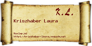 Kriszhaber Laura névjegykártya