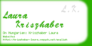 laura kriszhaber business card